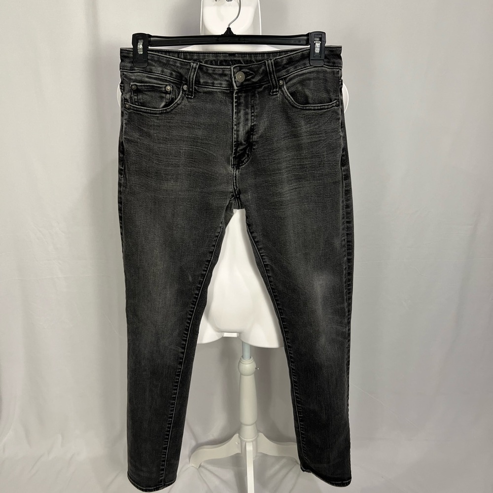 American Eagle Outfitters Men's Skinny Black Washed Jeans